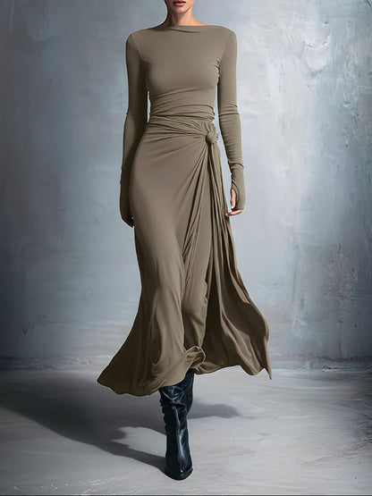 Naiara | Robe maxi à nœud latéral